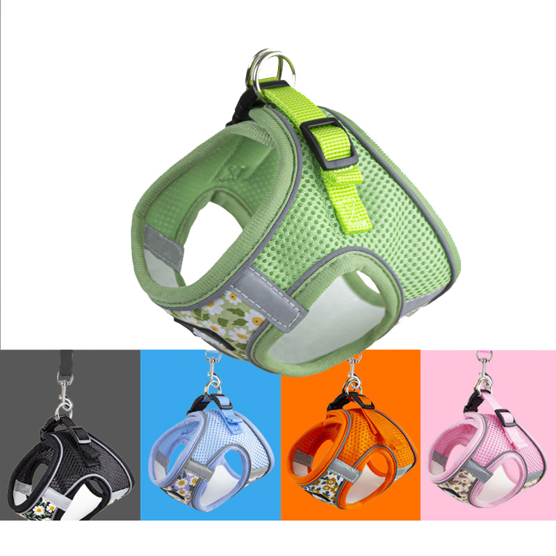 No Pull Dog Harness - ペット用ハーネス,反射型ペットハーネス,調整可能で通気性があり,犬と子猫用のハーネス,子犬と子猫用のアクセサリー