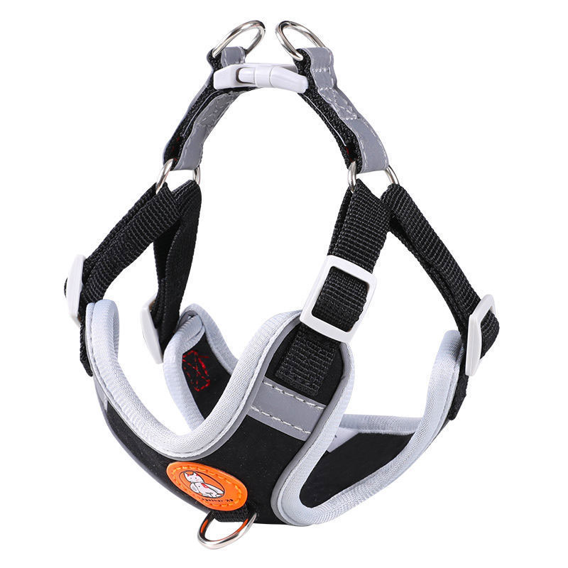 No Pull Dog Harness - 調節可能な犬用ハーネス、引っ張らないかわいい猫用ソフトウォーキングリードセット、ペット犬用ベスト、ベスト、テディビーグル、小型犬と中型犬に適しています。