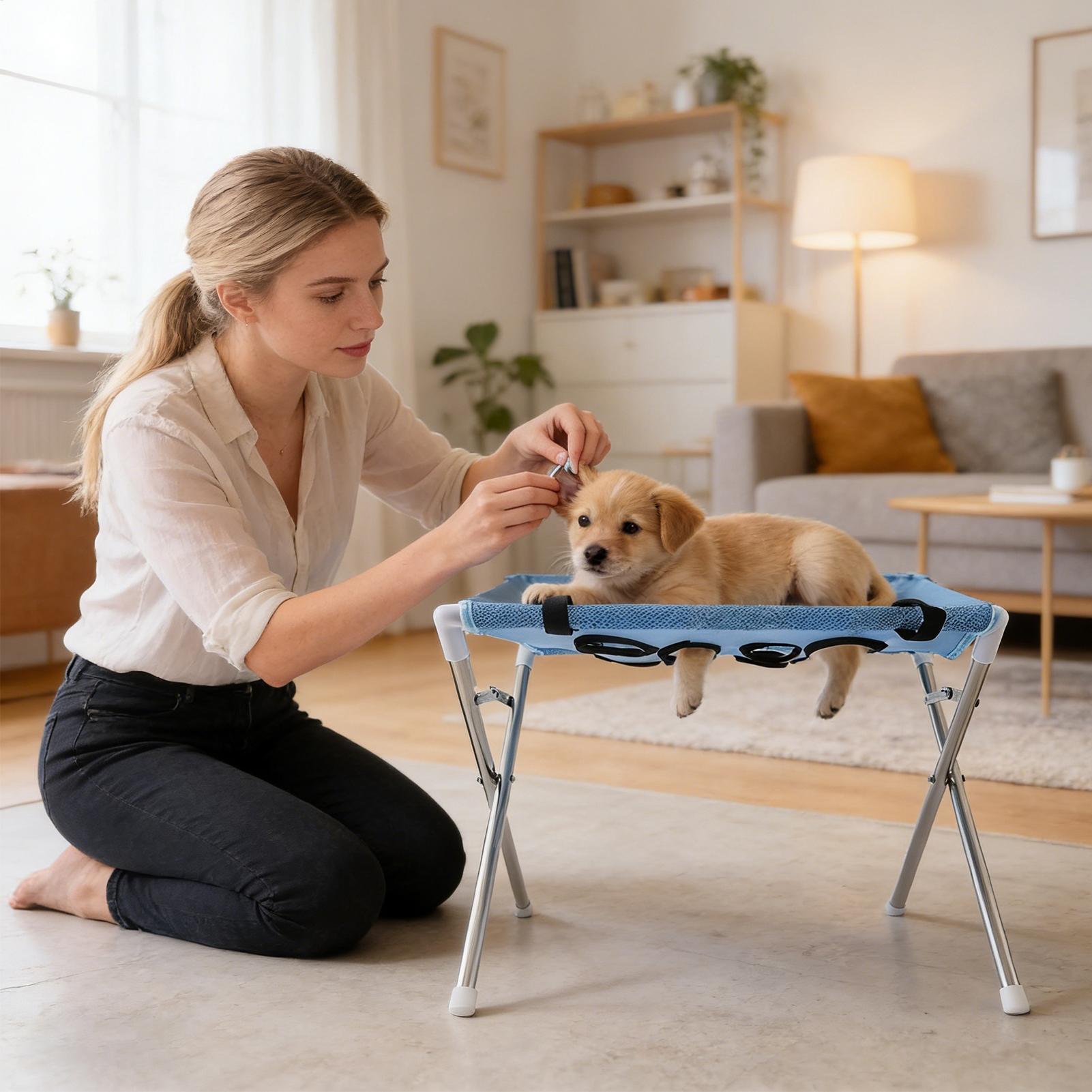 ペットグルーミングハンモックスタンド 折りたたみ式 猫犬用入 - Pet Supplies Warehouse のレビューと価格