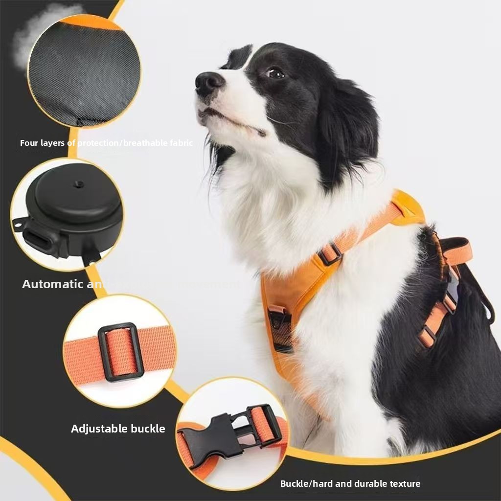 犬用リードハーネス一体型伸縮式ドッグウォーキングロープ中型大 - No Pull Dog Harness のレビューと価格