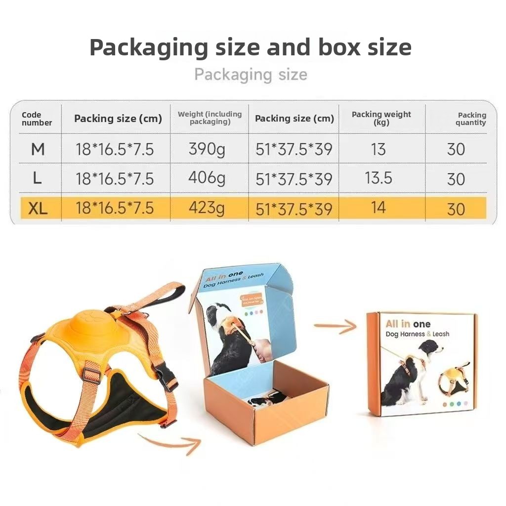 犬用リードハーネス一体型伸縮式ドッグウォーキングロープ中型大 - No Pull Dog Harness のレビューと価格
