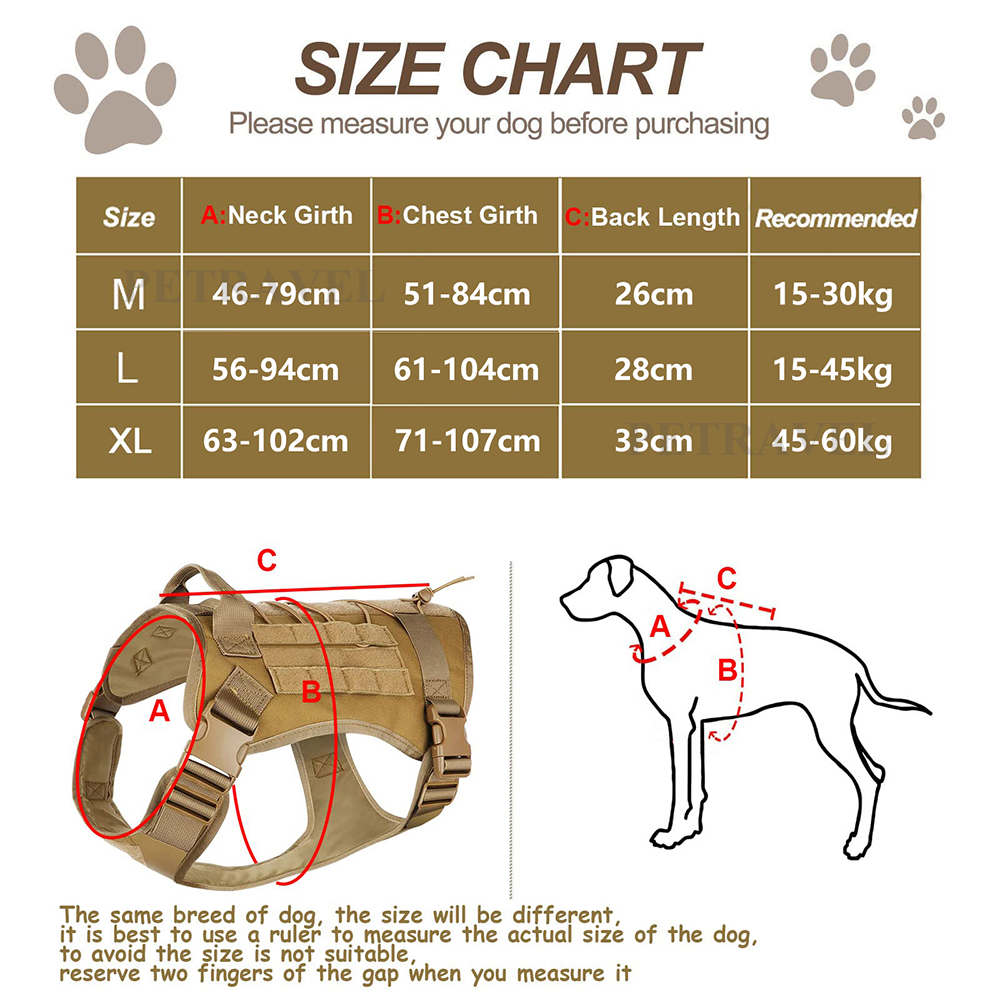 大型ペット用タクティカルドッグハーネス、引っ張り防止サービス - No Pull Dog Harness のレビューと価格