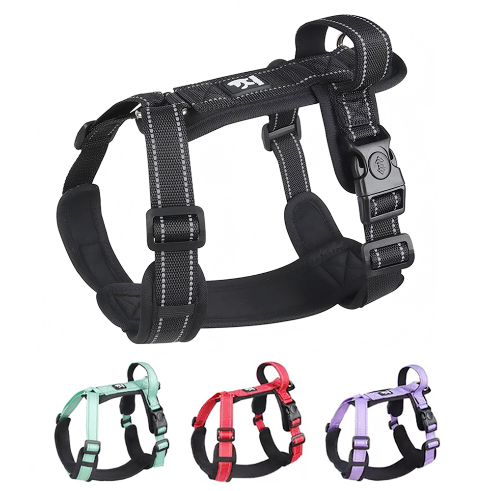 新しいペット犬ハーネスノープル犬パッド入りベスト調節可能な反 - No Pull Dog Harness のレビューと価格
