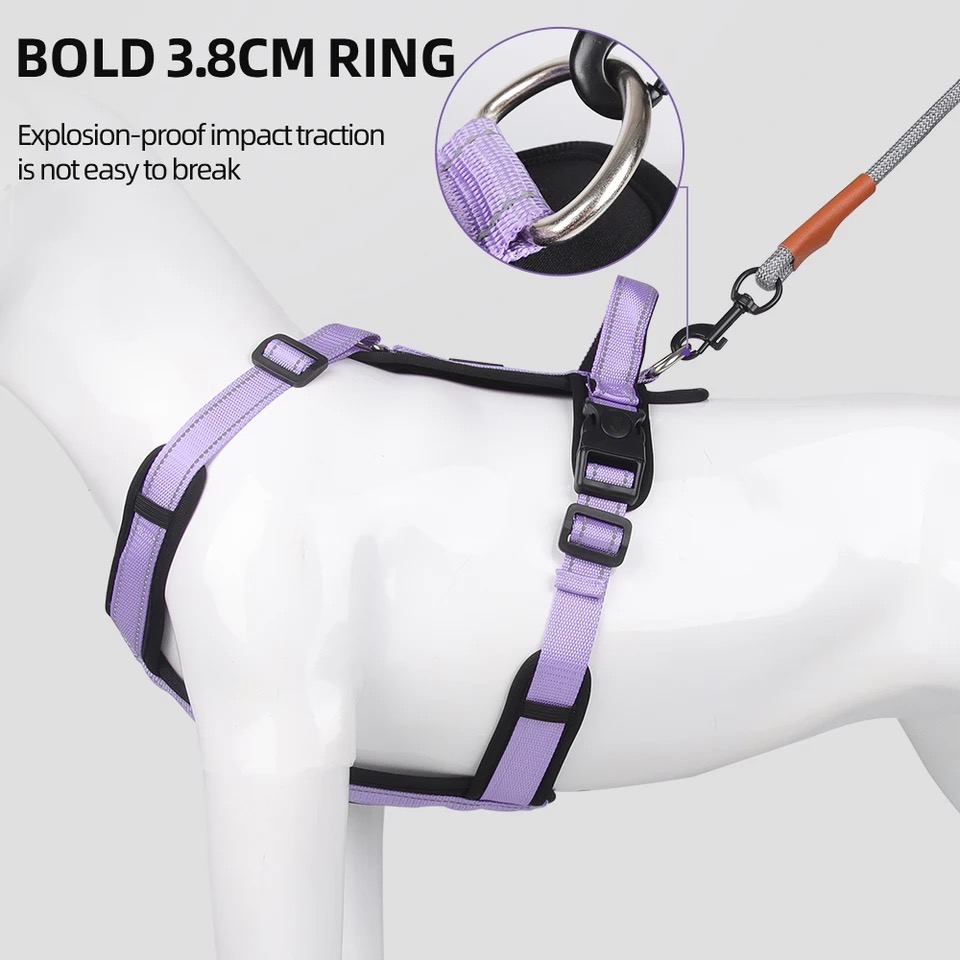新しいペット犬ハーネスノープル犬パッド入りベスト調節可能な反 - No Pull Dog Harness のレビューと価格
