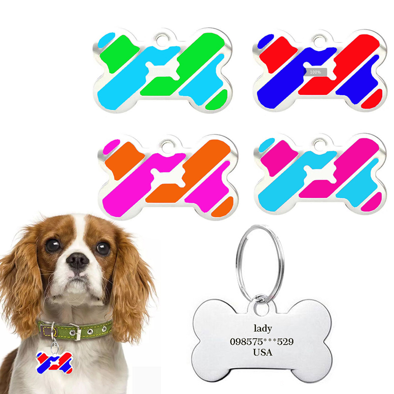 カスタマイズ可能な犬の骨IDカード,吊り下げられた金属製の吊 - Pet Supplies List のレビューと価格
